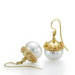 Roni Tochner Jewelry - Classic White Royal Pearl Gold and Diamond earrings